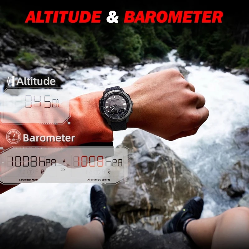Altimeter Compass Watch - NORTH EDGE 2026 THARSIS Men's Carbon
