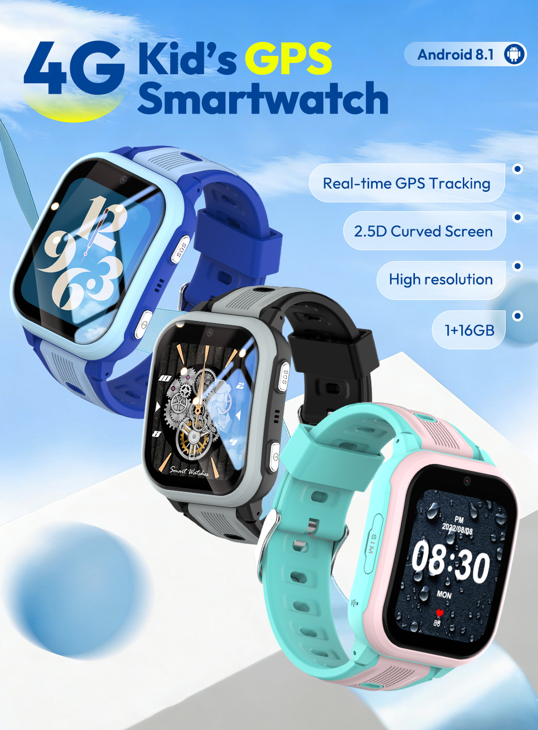 KT41 Smart Watch - 4G Phone Ch - Smartwatch Watches For Kids With Gps recension och pris