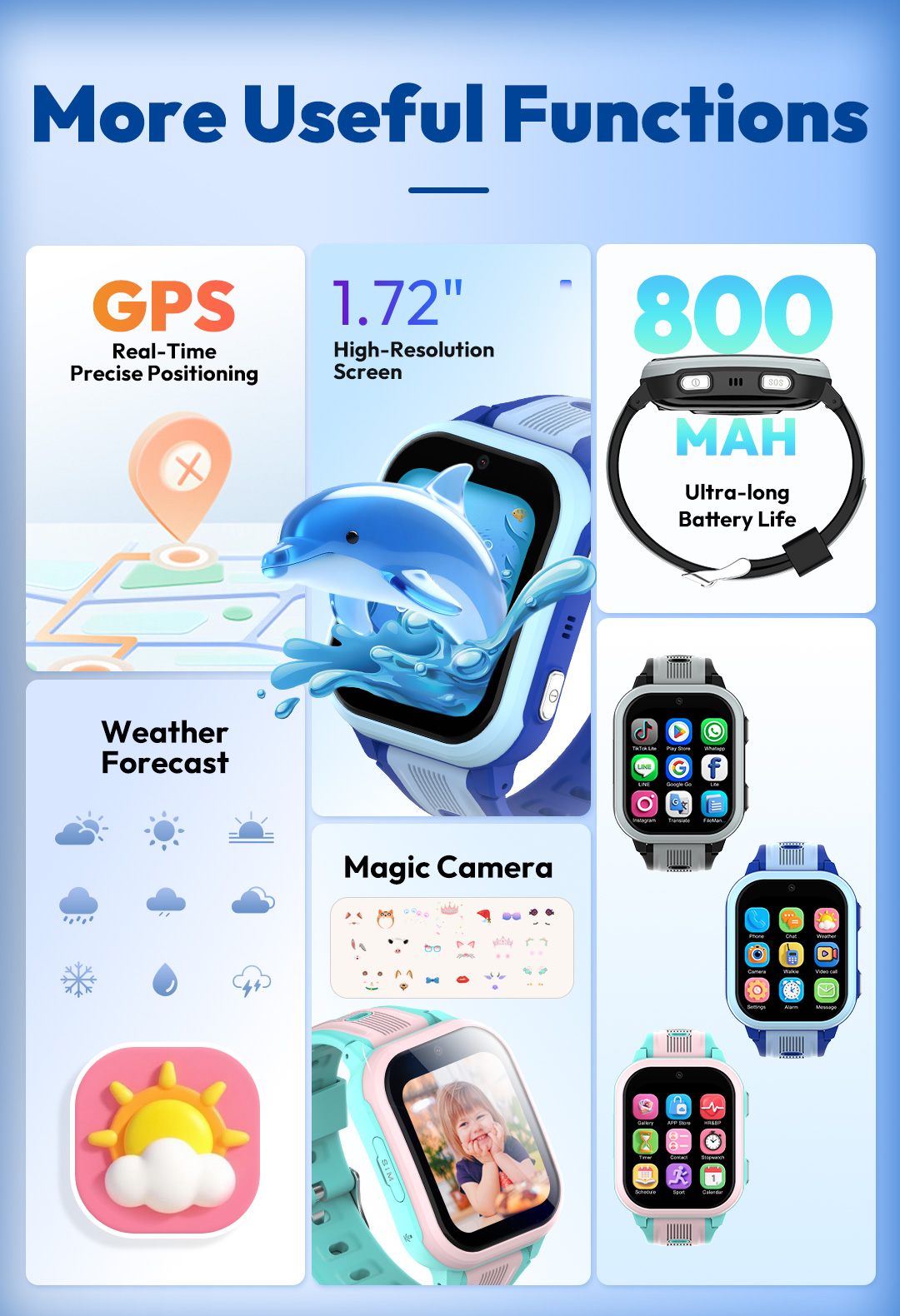 KT41 Smart Watch - 4G Phone Ch - Smartwatch Watches For Kids With Gps recension och pris
