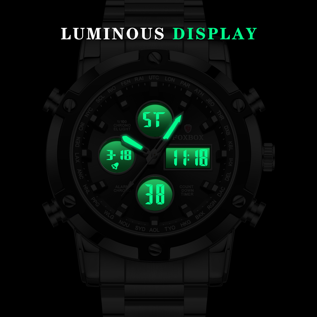 LIGE Three Time Quartz Mens Wa - Timex Watches Smartwatch recension och pris